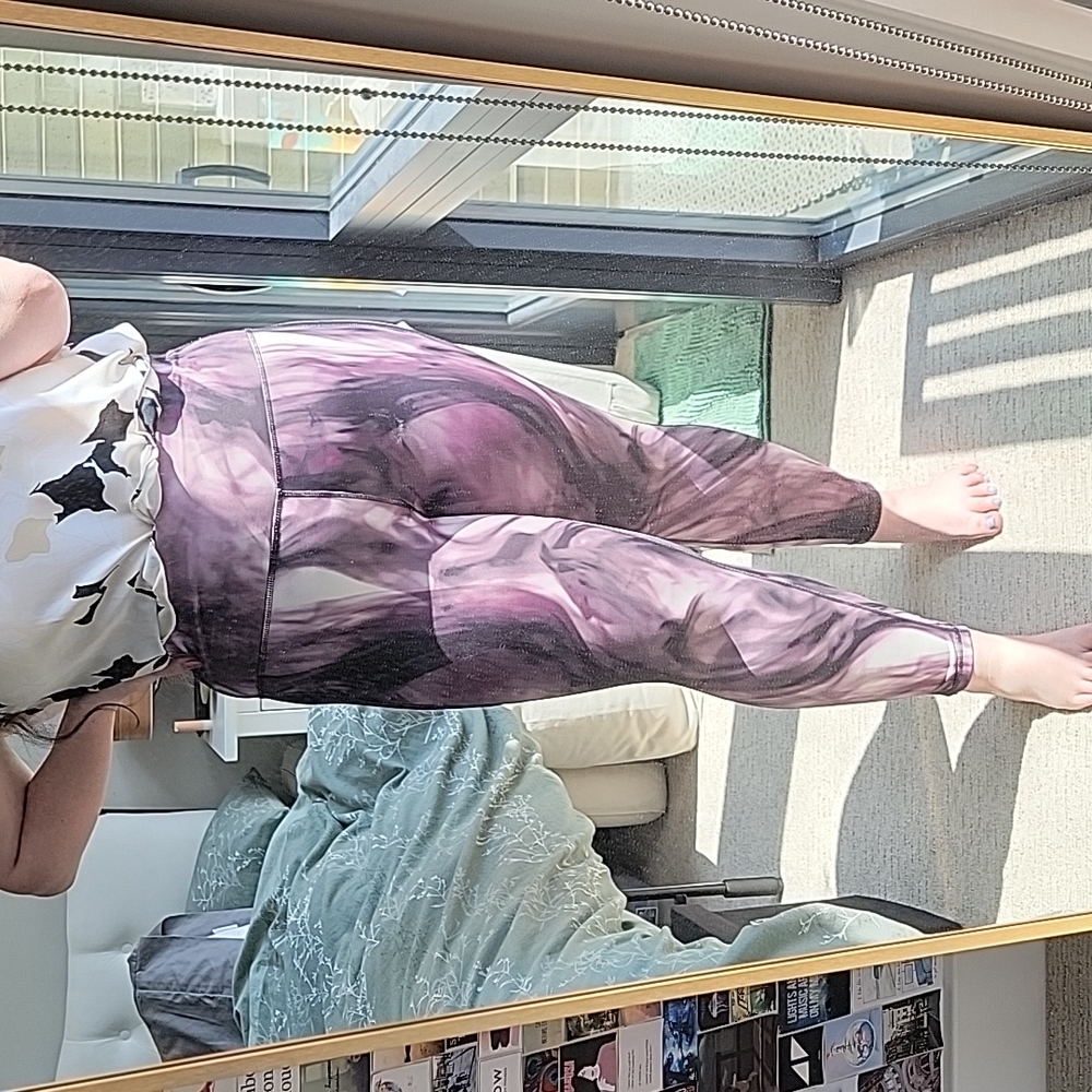 Purple marble leggings
